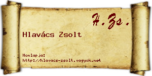 Hlavács Zsolt névjegykártya